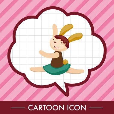 Tema öğeleri Karikatür hayvan dans