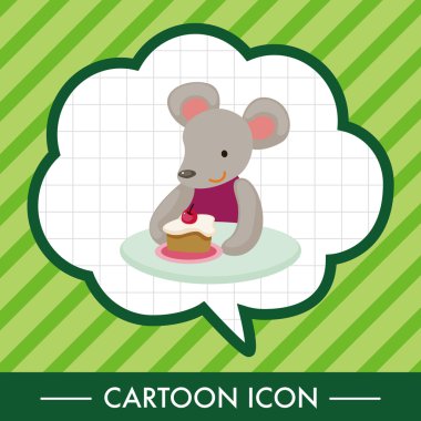 öğleden sonra çay Tema öğeleri sahip hayvan