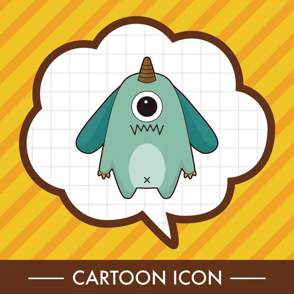 canavar karikatür Tema öğeleri vektör, eps