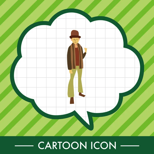 Boy man cartoon theme elements vector, eps — стоковый вектор