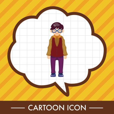 Erkek adam çizgi film Tema öğeleri