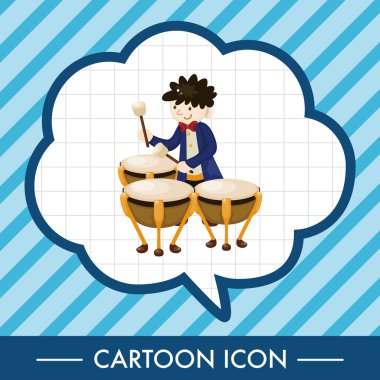 karakter müzisyen timpanist Tema öğeleri