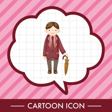 Erkek adam çizgi film Tema öğeleri