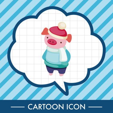 hayvan kış çizgi film Tema öğeleri