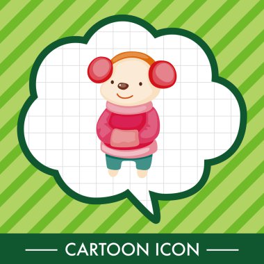 hayvan kış çizgi film Tema öğeleri