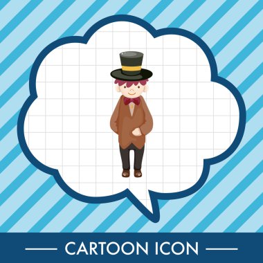 Erkek adam çizgi film Tema öğeleri