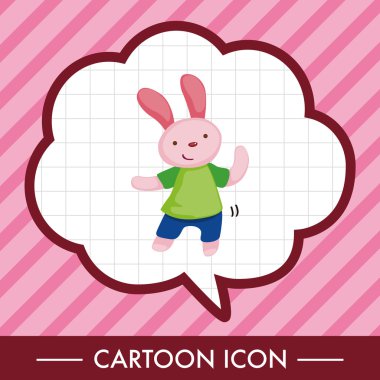 Tema öğeleri Karikatür hayvan dans