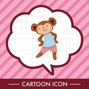 Tema öğeleri Karikatür hayvan dans