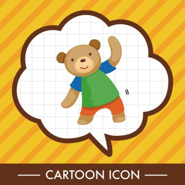 Tema öğeleri Karikatür hayvan dans