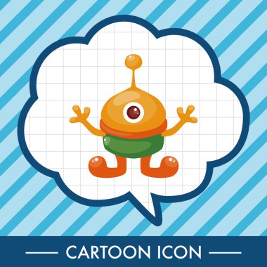 Boşluk uzaylı Tema öğeleri vektör, eps