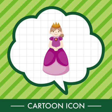 Royal Tema Prenses öğeleri vektör, eps