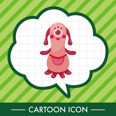 canavar karikatür Tema öğeleri vektör, eps