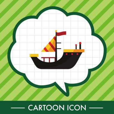 Ulaşım tekne Tema öğeleri vektör, eps