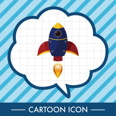 Uzay gemisi Tema öğeleri vektör, eps