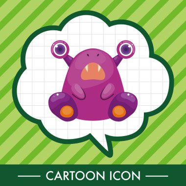 canavar karikatür Tema öğeleri vektör, eps