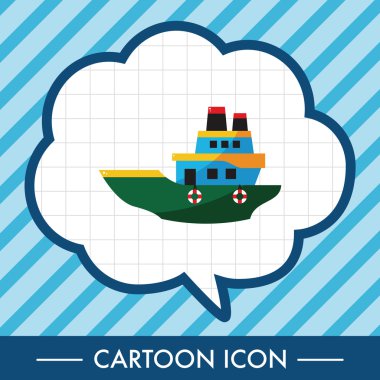 Ulaşım tekne Tema öğeleri vektör, eps