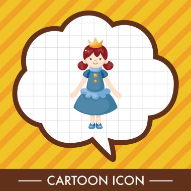 Royal Tema Prenses öğeleri vektör, eps