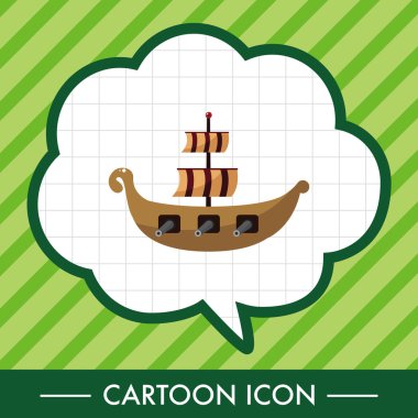 Ulaşım tekne Tema öğeleri vektör, eps