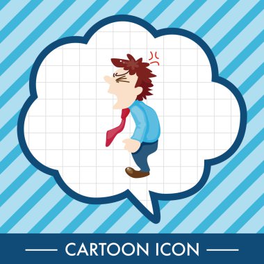 Ofis çalışanları kızgın Tema öğeleri 