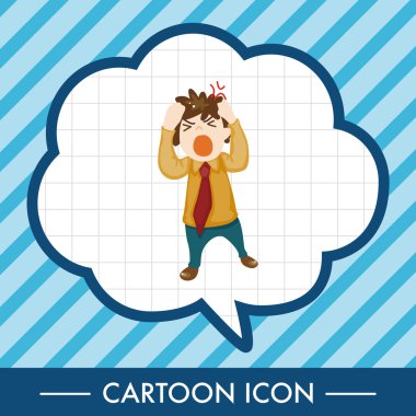 Ofis çalışanları kızgın Tema öğeleri 