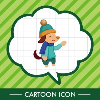 hayvan kış çizgi film Tema öğeleri