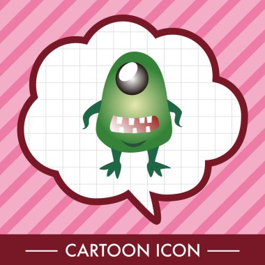 canavar karikatür Tema öğeleri vektör, eps