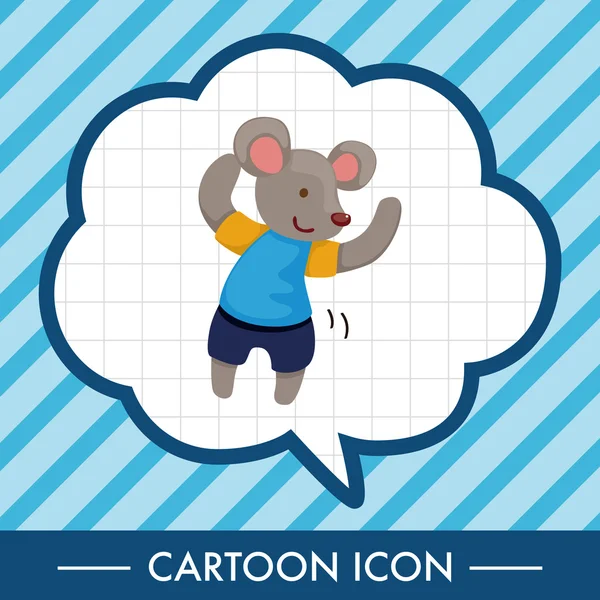 Tema öğeleri Karikatür hayvan dans