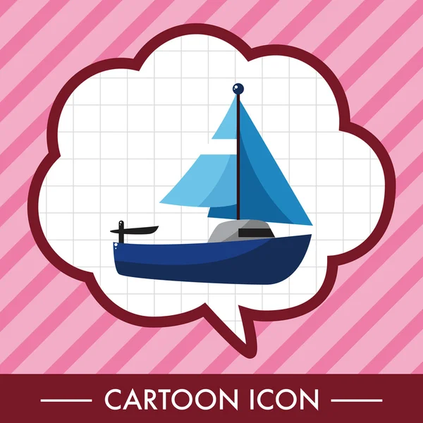 Ulaşım tekne Tema öğeleri vektör, eps