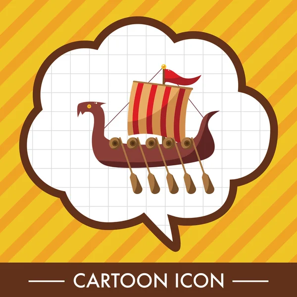 Ulaşım tekne Tema öğeleri vektör, eps