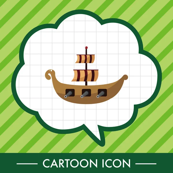 Ulaşım tekne Tema öğeleri vektör, eps