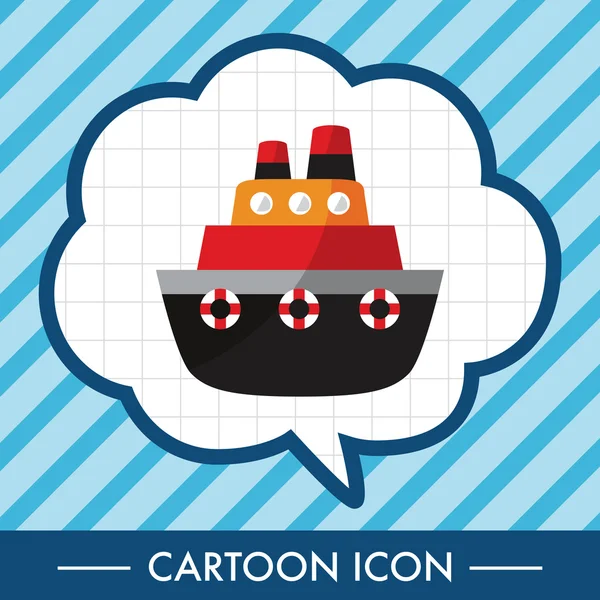 Ulaşım tekne Tema öğeleri vektör, eps