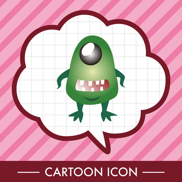 canavar karikatür Tema öğeleri vektör, eps