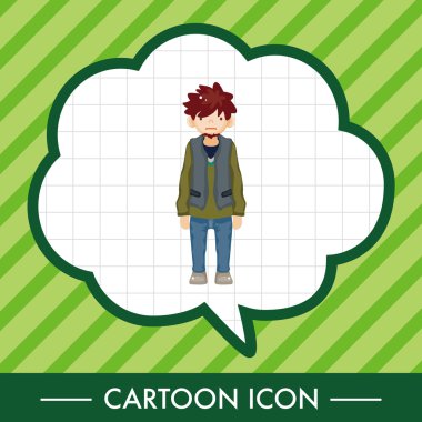 Erkek adam çizgi film Tema öğeleri