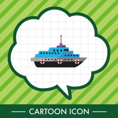 Ulaşım tekne Tema öğeleri vektör, eps