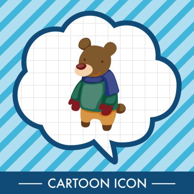 hayvan kış çizgi film Tema öğeleri