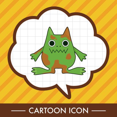 canavar karikatür Tema öğeleri vektör, eps