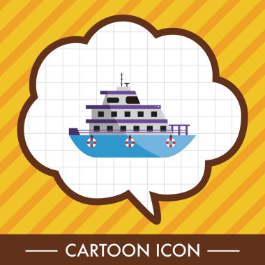 Ulaşım tekne Tema öğeleri vektör, eps