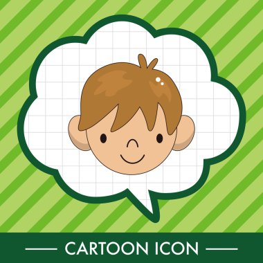 yüz chatacter Tema öğeleri vektör, eps