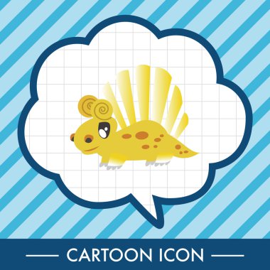 dinozor karikatür Tema öğeleri vektör, eps