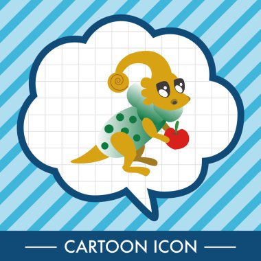 dinozor karikatür Tema öğeleri vektör, eps