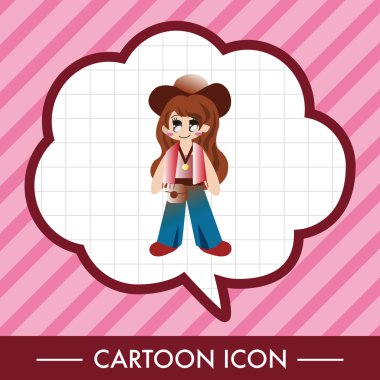 kovboy Tema öğeleri vektör, eps