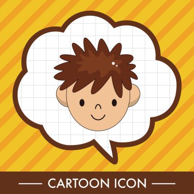 yüz chatacter Tema öğeleri vektör, eps