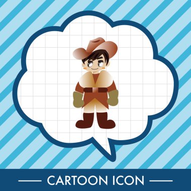 kovboy Tema öğeleri vektör, eps