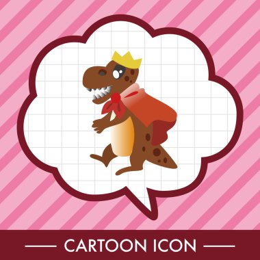 dinozor karikatür Tema öğeleri vektör, eps