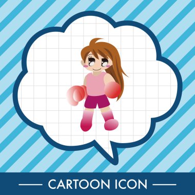 boksör Tema öğeleri vektör, eps