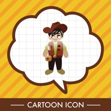 kovboy Tema öğeleri vektör, eps