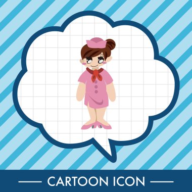 Uçuş görevlileri Tema öğeleri vektör, eps