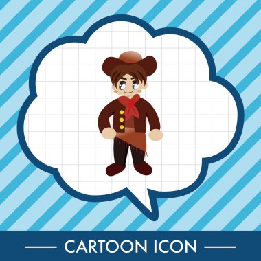 kovboy Tema öğeleri vektör, eps