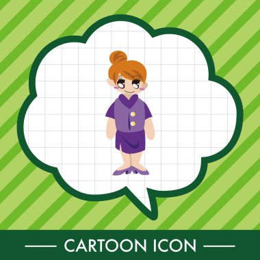 Uçuş görevlileri Tema öğeleri vektör, eps