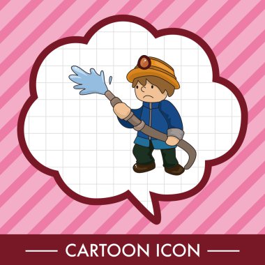 itfaiyeci Tema öğeleri vektör, eps